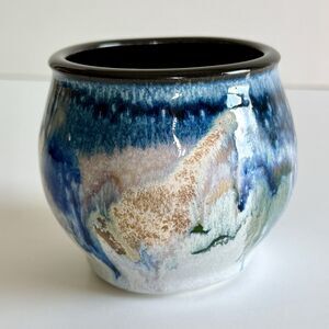 Don Brimberry Handmade Mini Vase 3.25"  Tall Ceramic Art Pottery Earth Tones